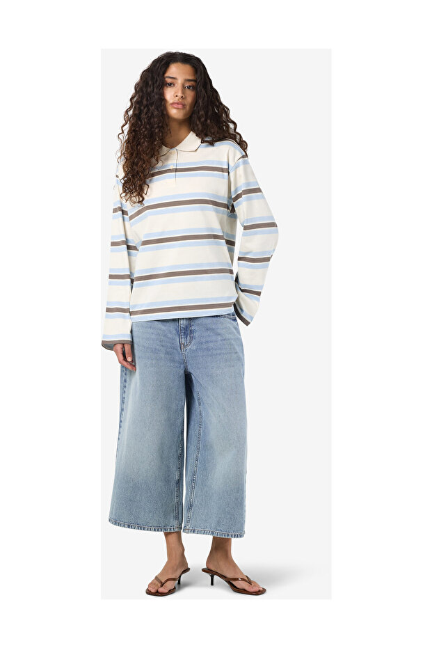 NMAURA L/S KOSZULKA POLO W PASKI JRS - 3