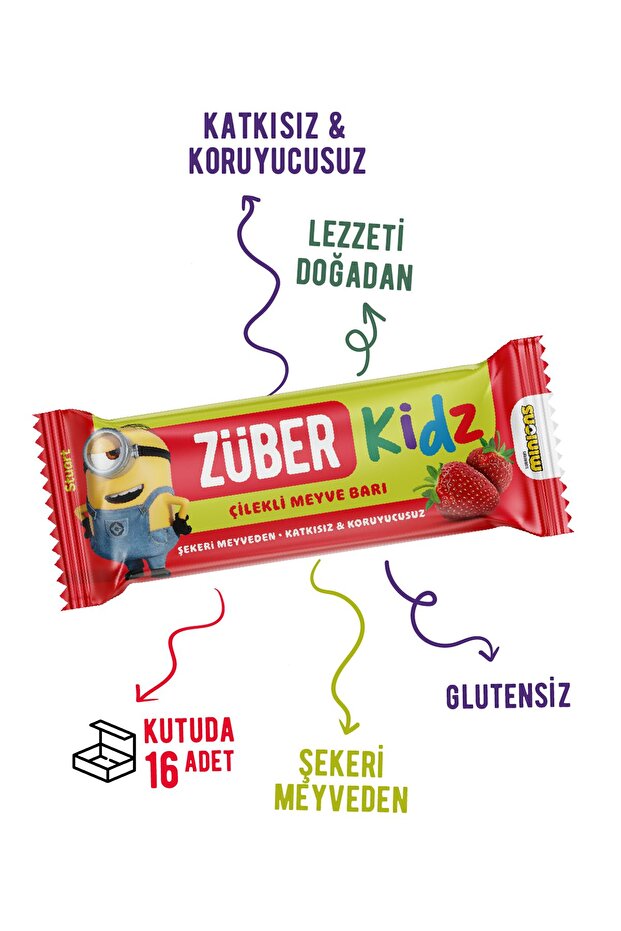Kidz Meyve Bar Çilekli 25g X 16 Adet - 2