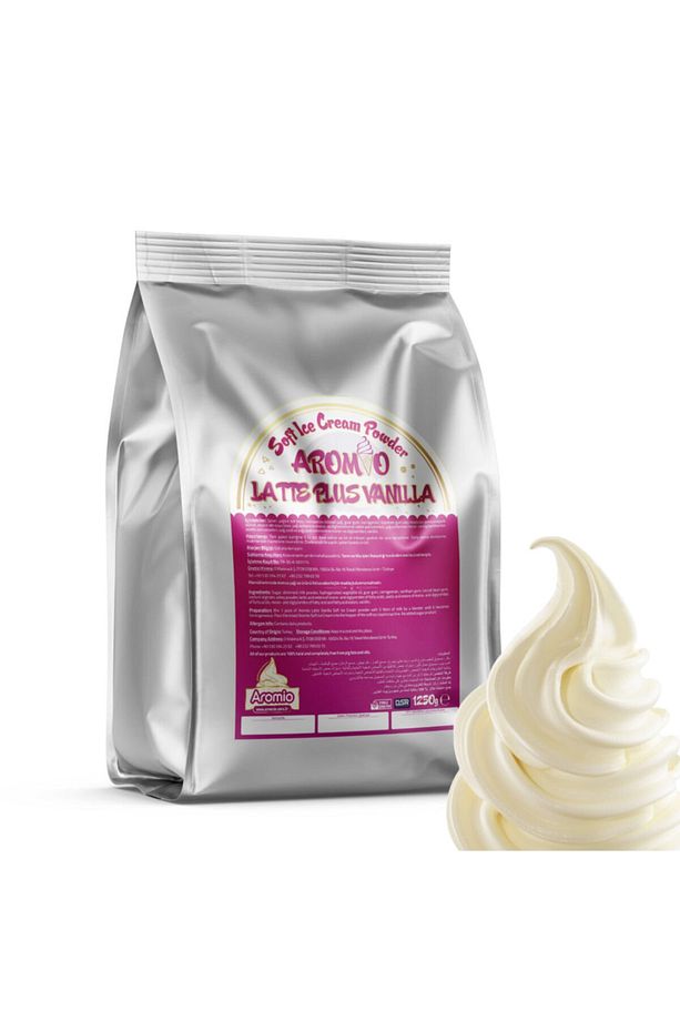 14 Adet (1 KOLİ) Vanilyalı Soft Dondurma Tozu Latte Plus (SÜT İLE YAPILIR) 1.250gr - 3