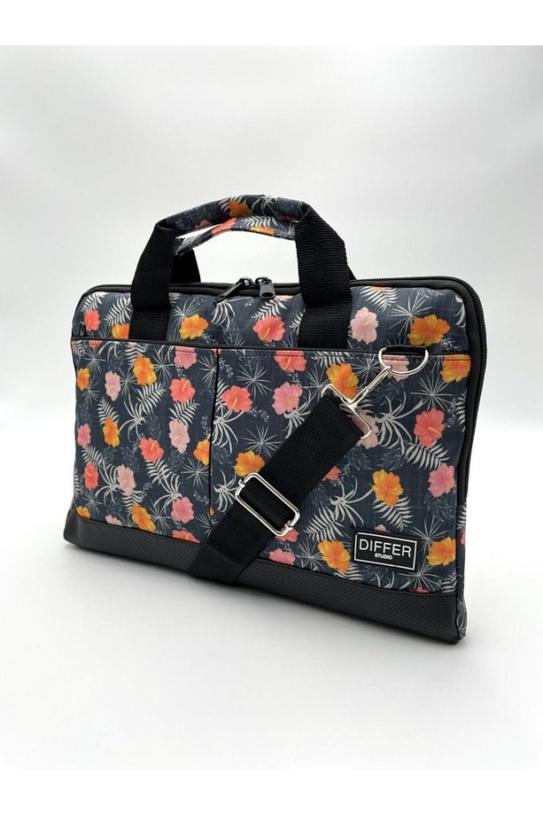 15.6'' Inç Kot Görünümlü Çiçek Desen Laptop/macbook/notebook/bilgisayar/evrak Çantası - 1