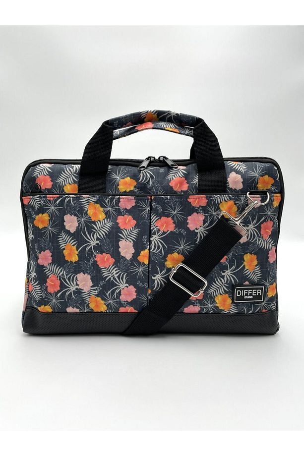 15.6'' Inç Kot Görünümlü Çiçek Desen Laptop/macbook/notebook/bilgisayar/evrak Çantası - 2