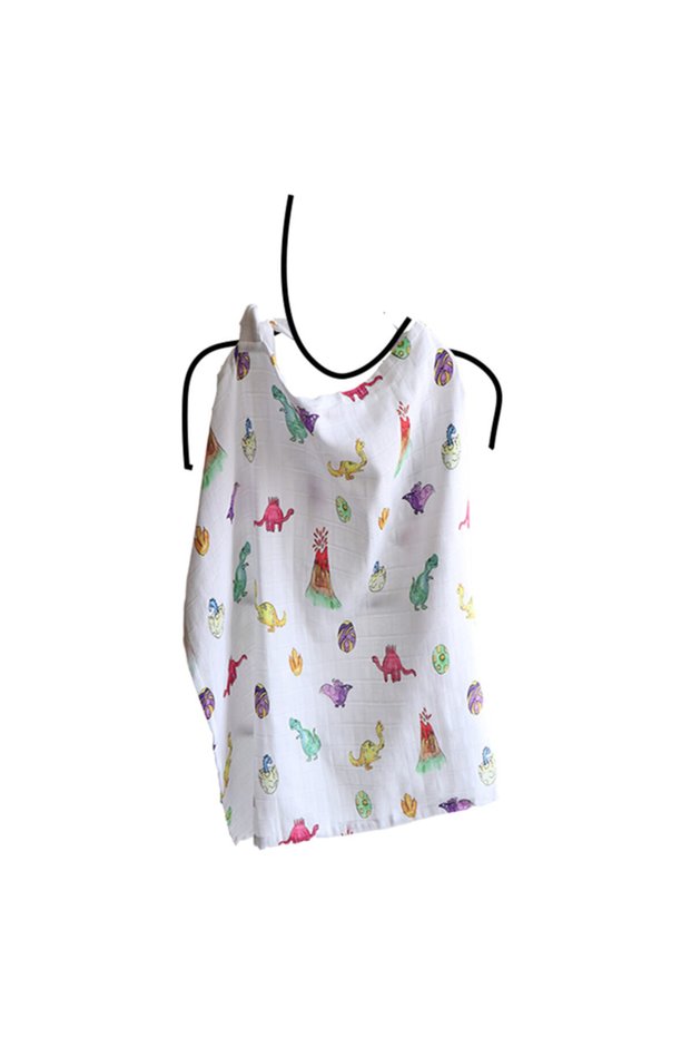 Dınos World Muslin Breastfeeding Bib 90X60 cm