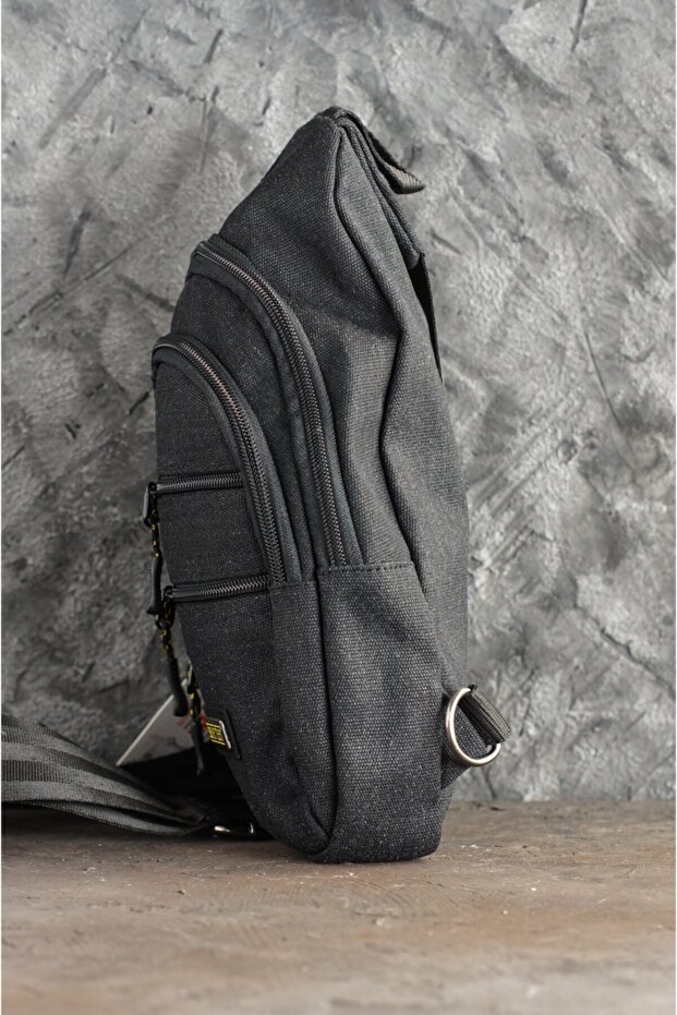 Kanvas Çapraz Sırt Ve Omuz Çantası Siyah 3473 - 5