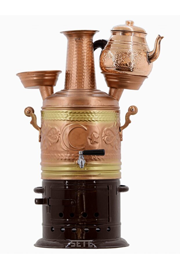Bakır Semaver 5 lt Sobalı - 1