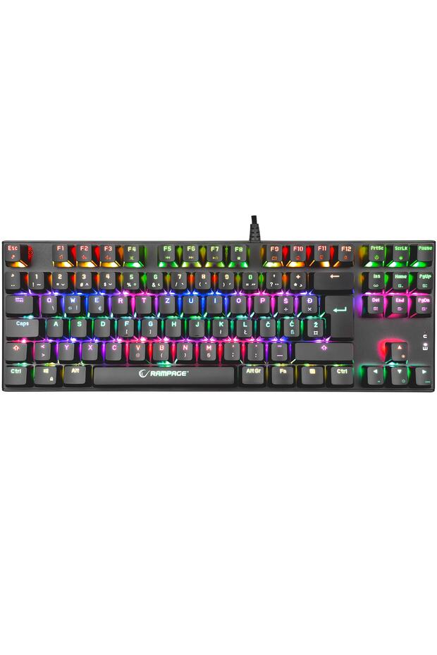 Kb-r17 Raptor Black Usb Full Rgb Led Blue Switch Lc Layout Gaming Mechanical Keyboard - 3
