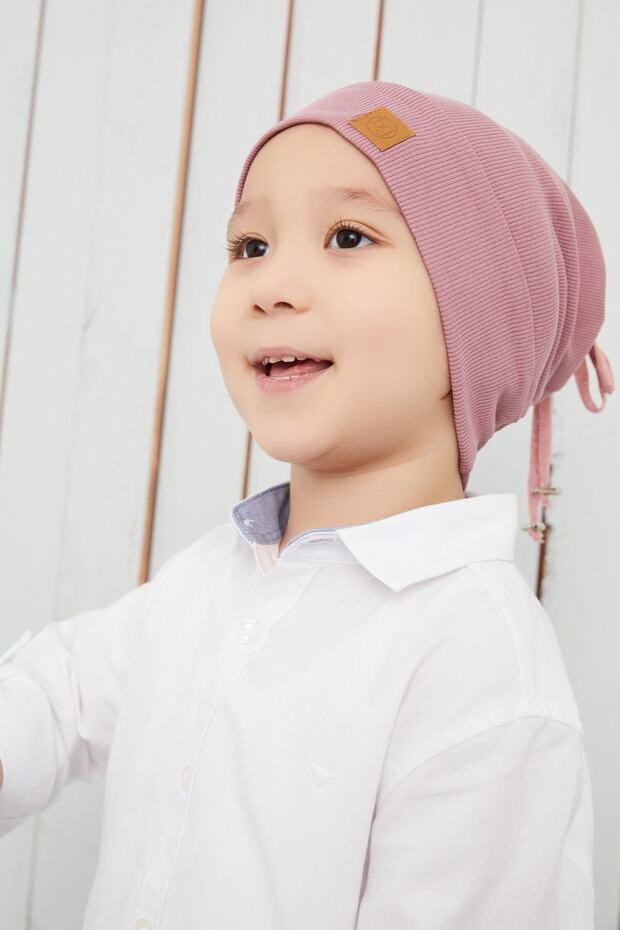 Baby Boy Child Dusty Rose Hat Beanie Handmade Comfortable Skin-Friendly Cotton Camisole