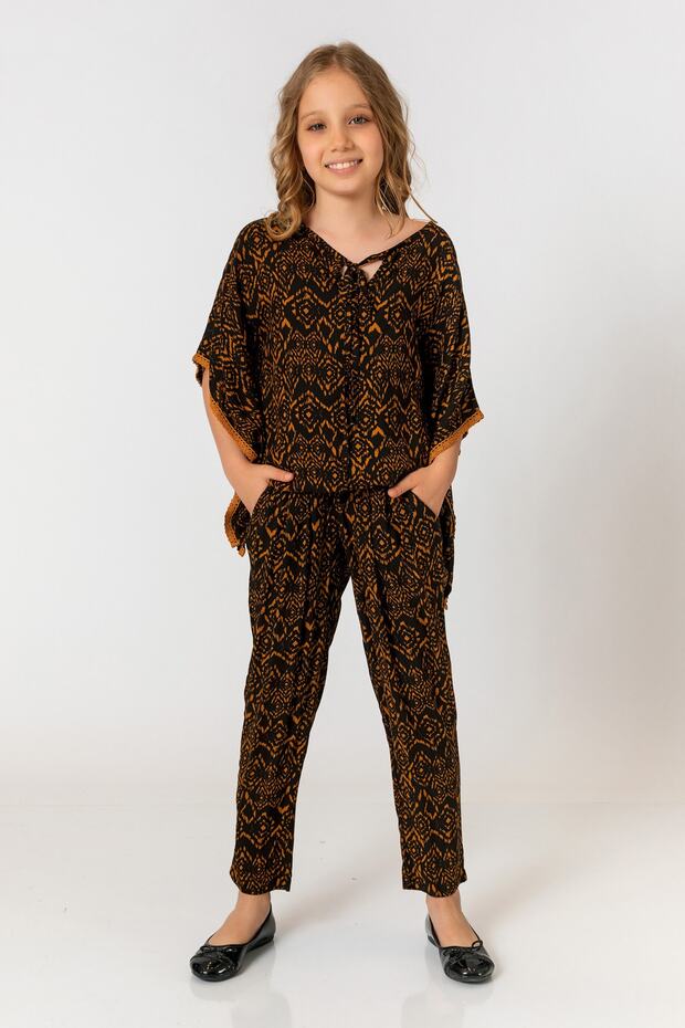 Girl's Mustard Shalwar Pants
