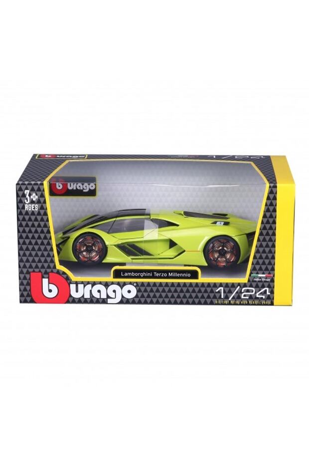 1:24 Lamborghini Terzo Millennio Yeşil Model Araba (AYNI GÜN KARGO) - 5