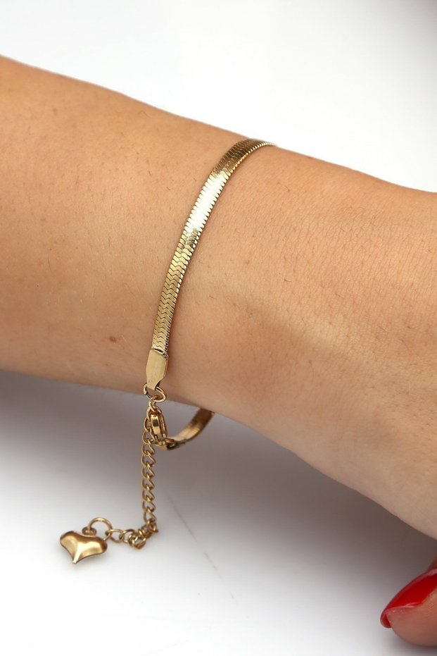 Women's Italian Gold Steel Bracelet