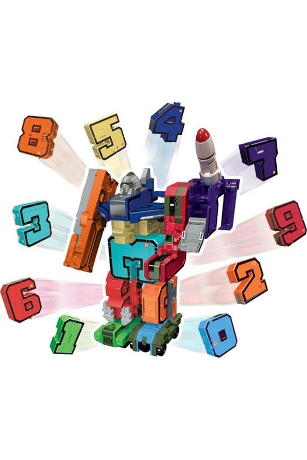 Pocket Morphers Dönüşebilen Numaralar 10'lu Set Hepsini topla Robotu Yakala Dönüşebilen Sayılı Robot - 3
