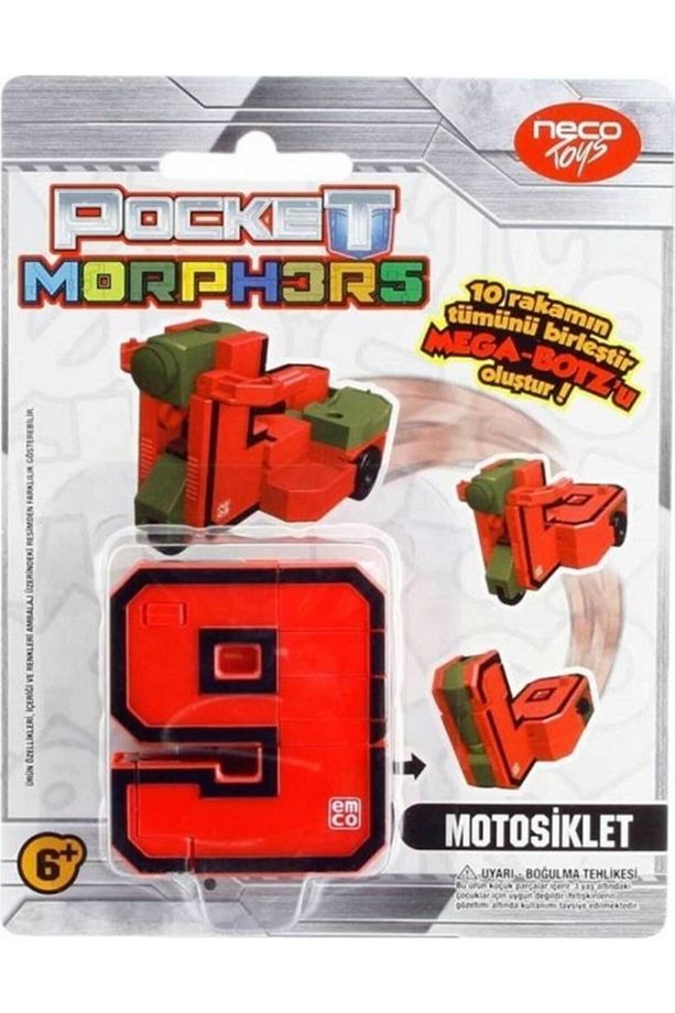Pocket Morphers Dönüşebilen Numaralar 10'lu Set Hepsini topla Robotu Yakala Dönüşebilen Sayılı Robot - 4