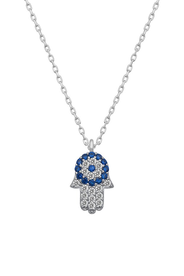 Fatıma Eli Nazar Gümüş Kolye - 5