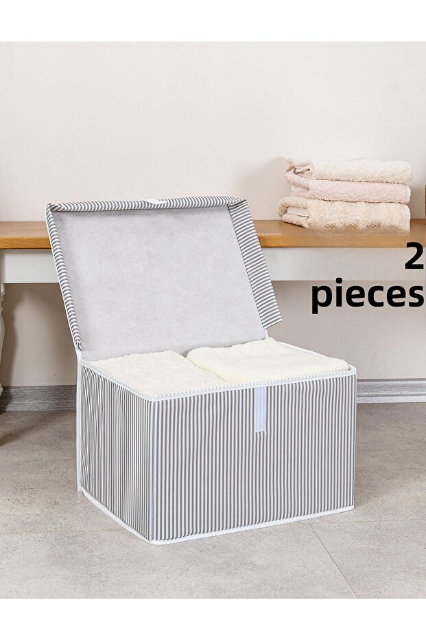 2 Pieces Multi-Purpose Organizer Box Mini Size Gray