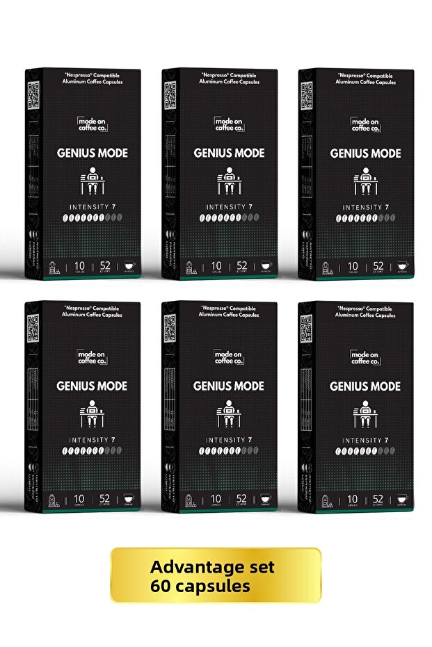 Genius Fashion Nespresso Compatible Aluminum Capsule Coffee Set - 60 Pieces