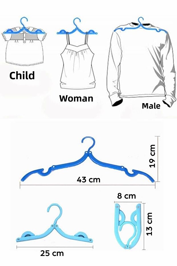 6 خطافات صغيرة قابلة للطي - موفرة للمساحة - 3