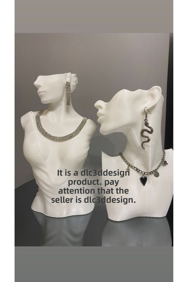 Set of 2 Mannequins, Decorative Jewelry Mannequin, Jewelry Stand, Jewelry Organizer, Necklace Earring Display Stand