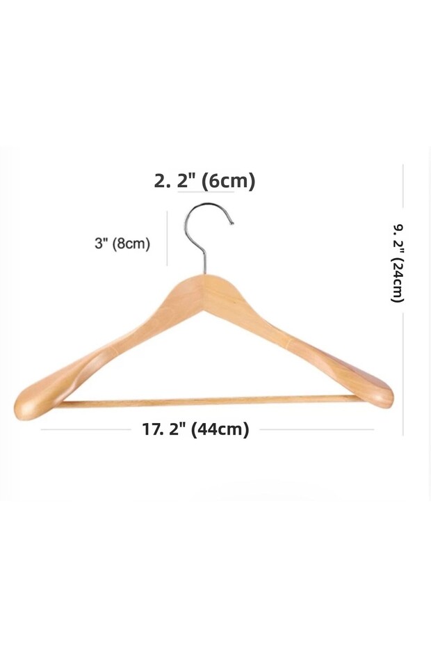 Wooden Jacket Hanger Wooden Suit and Coat Hanger Special Premium Series 3 Pieces