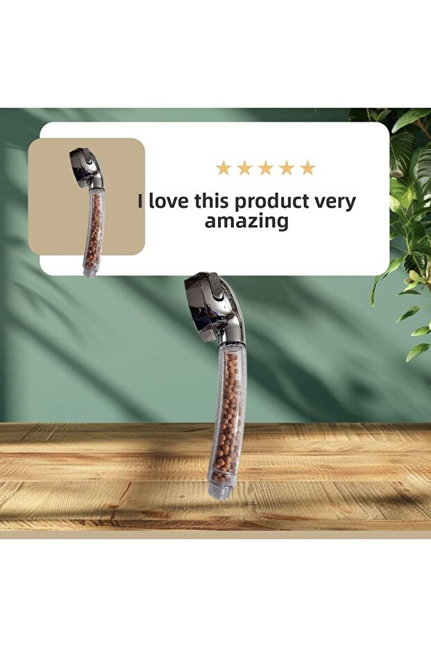 Palm Tree Beaded Water Saving and Water Purifying Shower Head