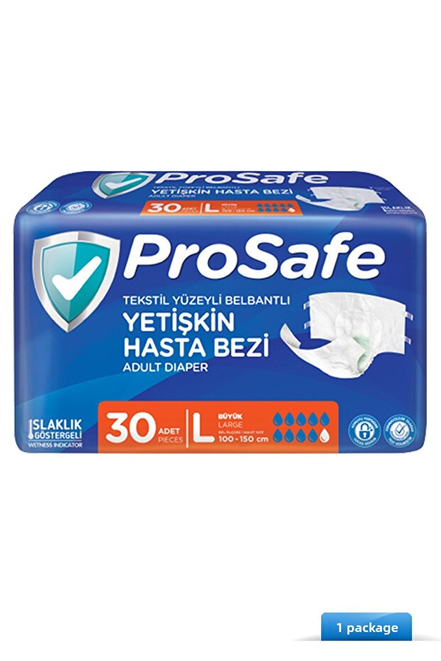 Waistband Adult Diapers with Wetness Indicator Waist Size 100-150cm Large (L) 30's