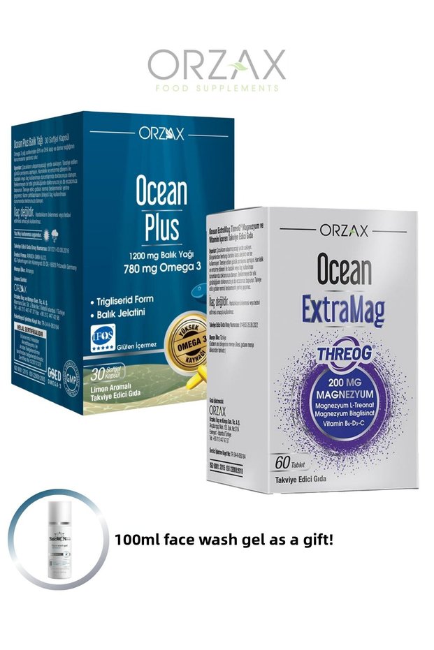 Omega 3 Plus 30 Softgel - Extramag Threog 60 Tablets (Omega 3 and Magnesium Complex Combination)
