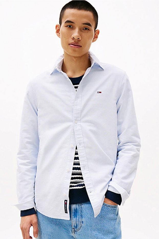 Tjm Reg Oxford Shirt Ext Men's White Shirt Dm0Dm21298C3Q