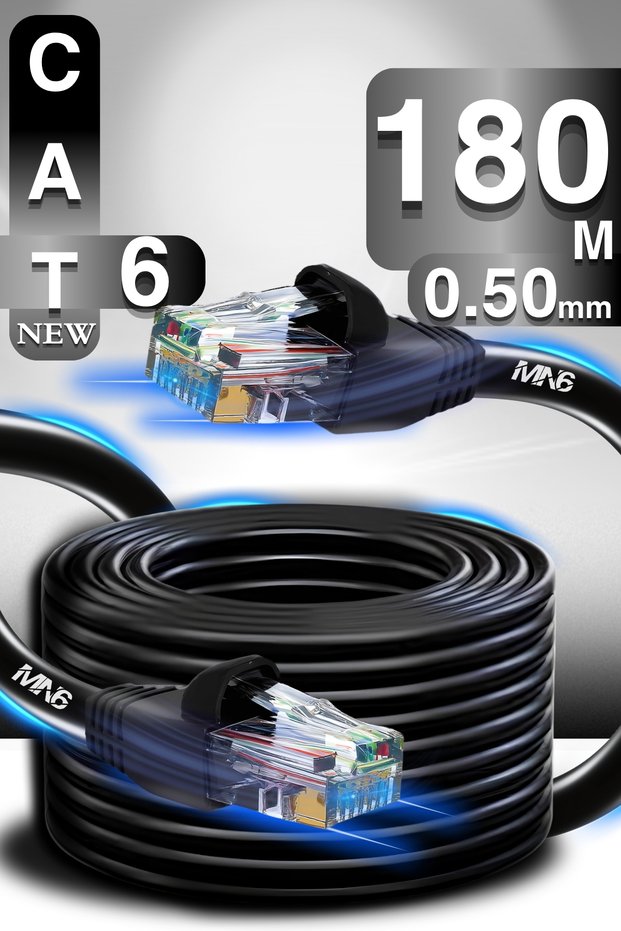 M106 180 Meters Internet Cable/Cat6 Double Shielded-Utp 0.50Mm/Indoor Outdoor/180 m Ethernet Cable