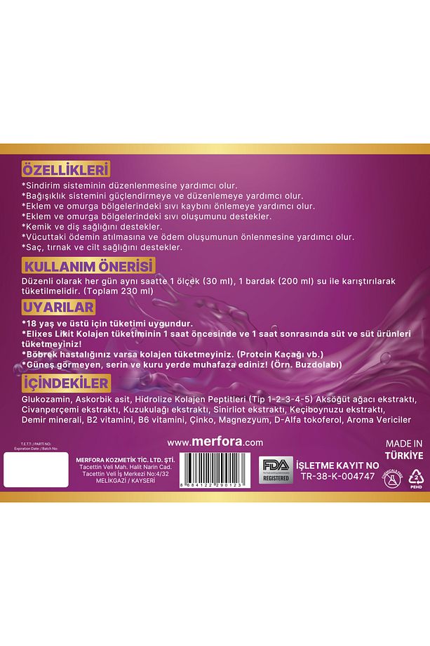 Sığır Kolajenli, KONSANTRE Vitaminli Ve Proteinli Sıvı Içecek Karpuz-Çilek Aromalı 40 Porsiyon - 2