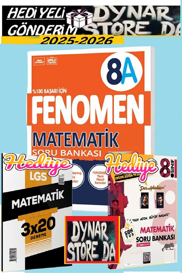 Fenomen 8.sınıf Matematik A ve 7 den 8 e geçenlere matematik Yaz başlangıç 8 e hazırlık kitapları - 1