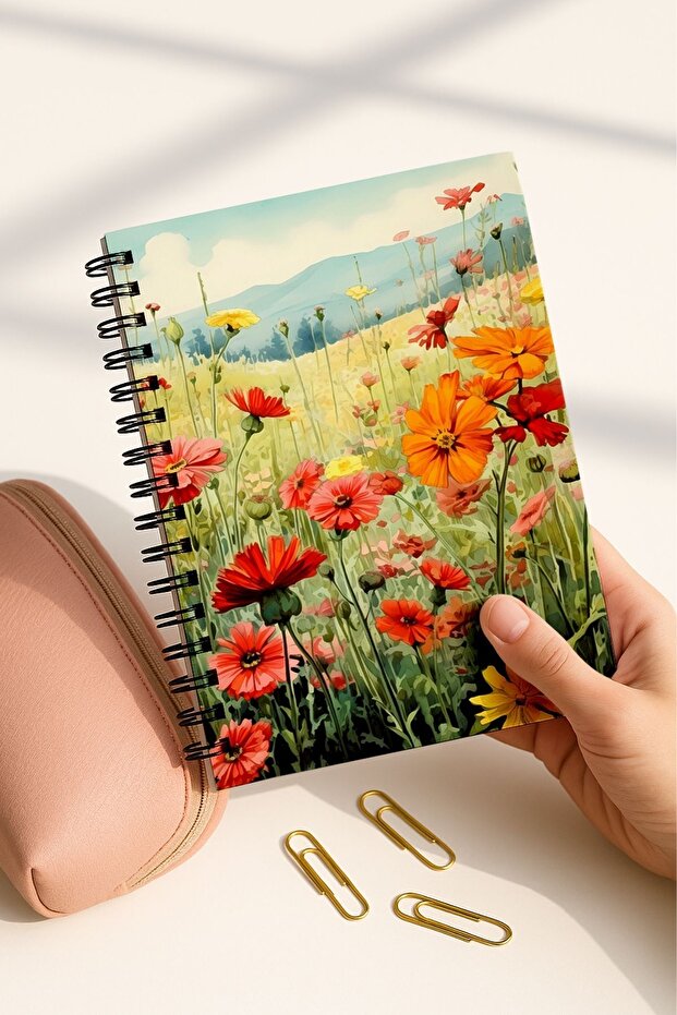 مجموعة دفاتر مدرسية مبطنة حلزونية، مقاس A5، 50 ورقة، 100 صفحة، مجموعة من 4، مجموعة من الأوراق - 6