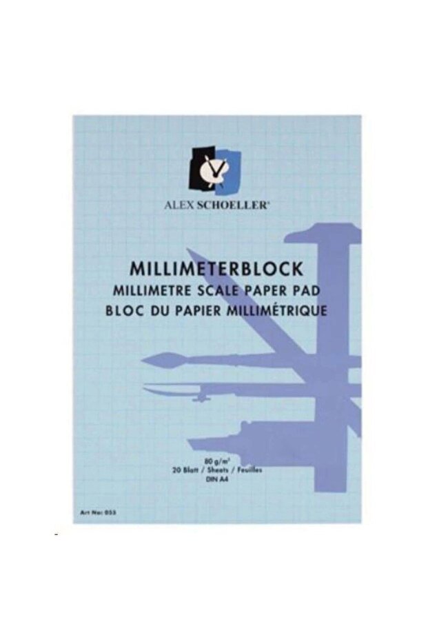 Millimetric Block A4 20 Sheets Blue Alx-013