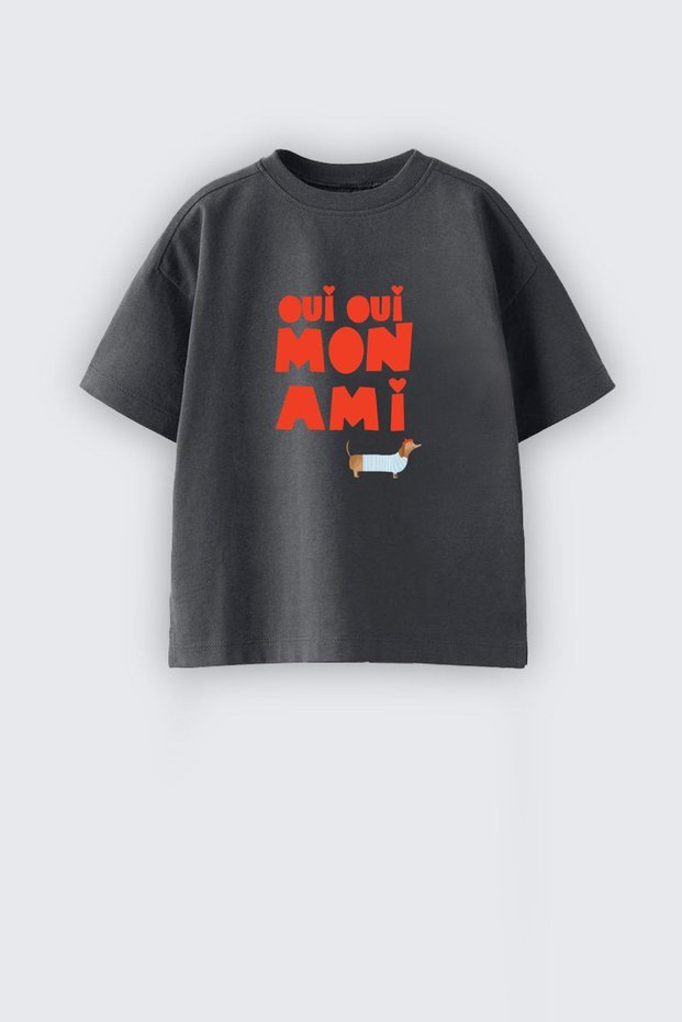 Girl's Printed Cotton Crew Neck T-Shirt