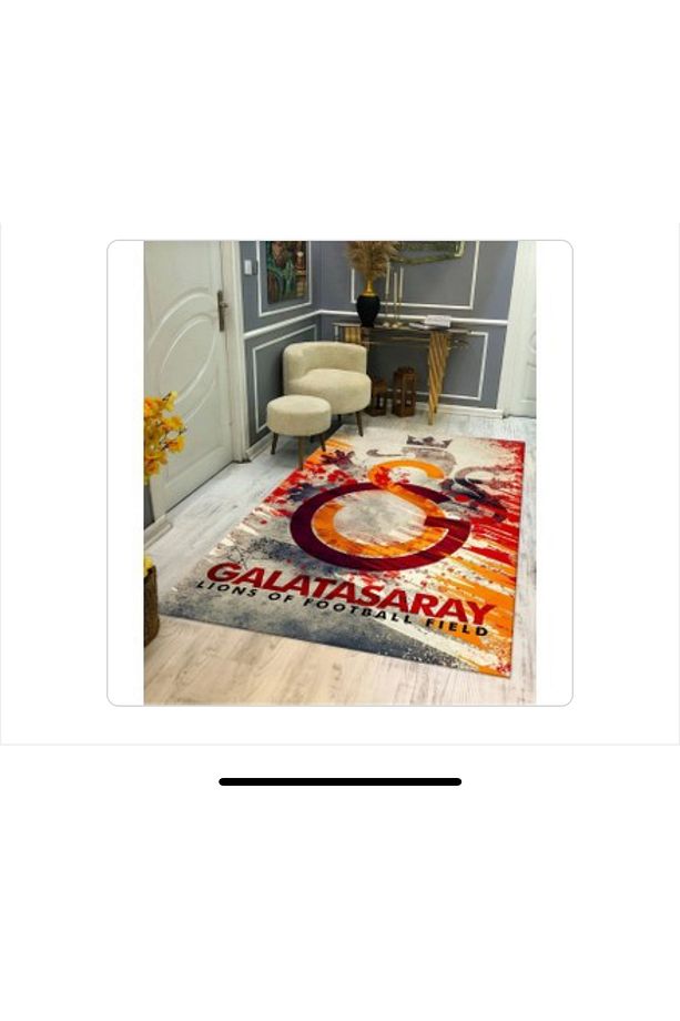 Taraftar Genç Odası 3’lü Set - Halı + Fon Perde (Çift Kanat) Plaj Havlusu Hediyeli - 4
