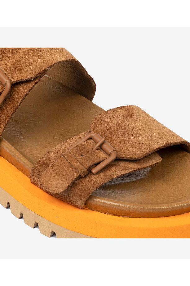 Kadın Taba Süet Hakiki Deri Sandalet 4Y2AS59062 - 7