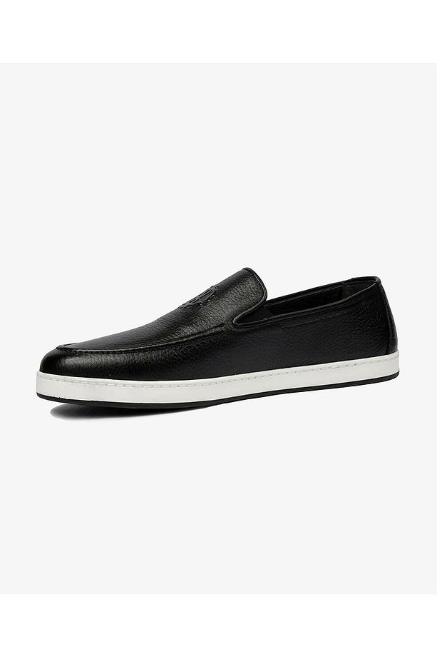 Erkek Siyah Hakiki Deri Loafer Ayakkabı 4Y1CA63479 - 3