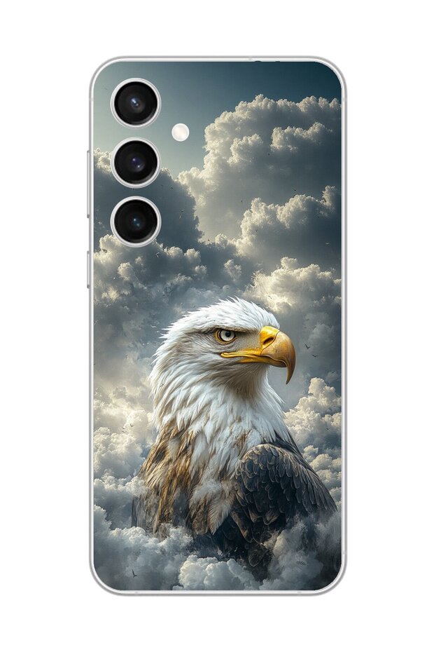 Samsung Galaxy S23 Compatible Transparent Case Eagle Design