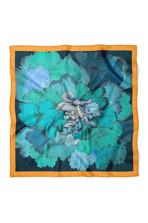 Flower Pattern Scarf Bandana 70X70 cm - 1