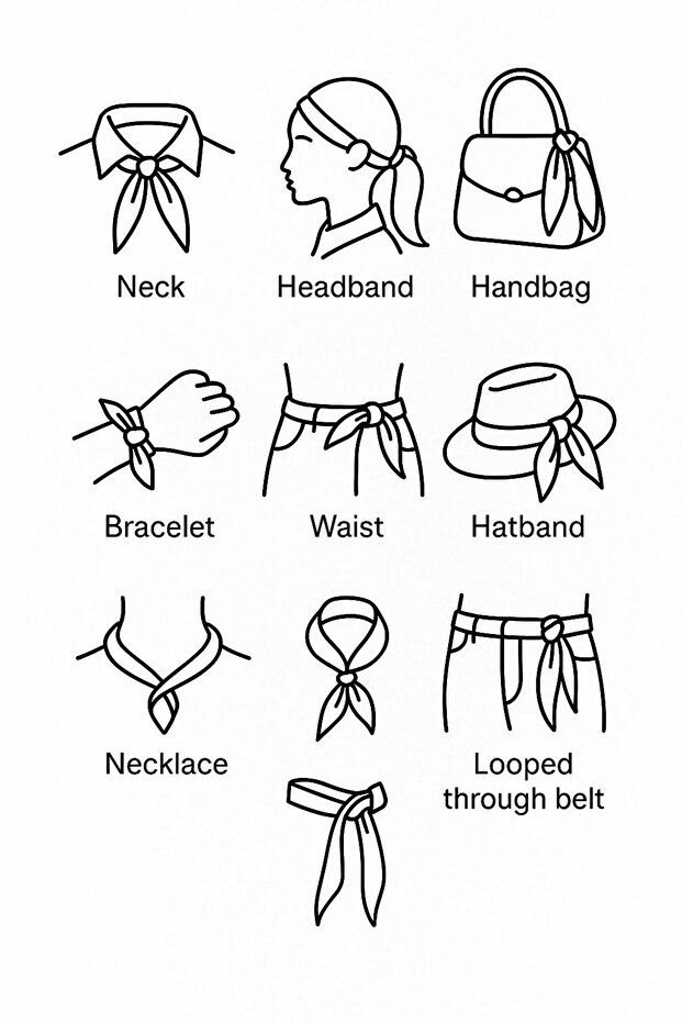 Çift Taraflı Uzun Kravat Fular - 2