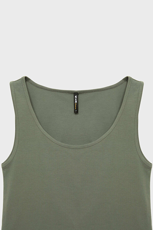 Slim Fit U Yaka Basic Atlet - 5