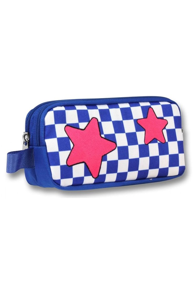 Ümit Çanta 5087 (Star Pattern - Blue Red Colored) Girl's Pencil Bag