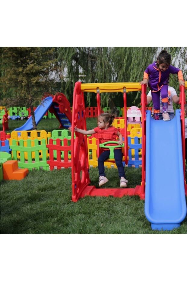 Figür Çocuk Park Kaydırak Salıncak Model E - 4