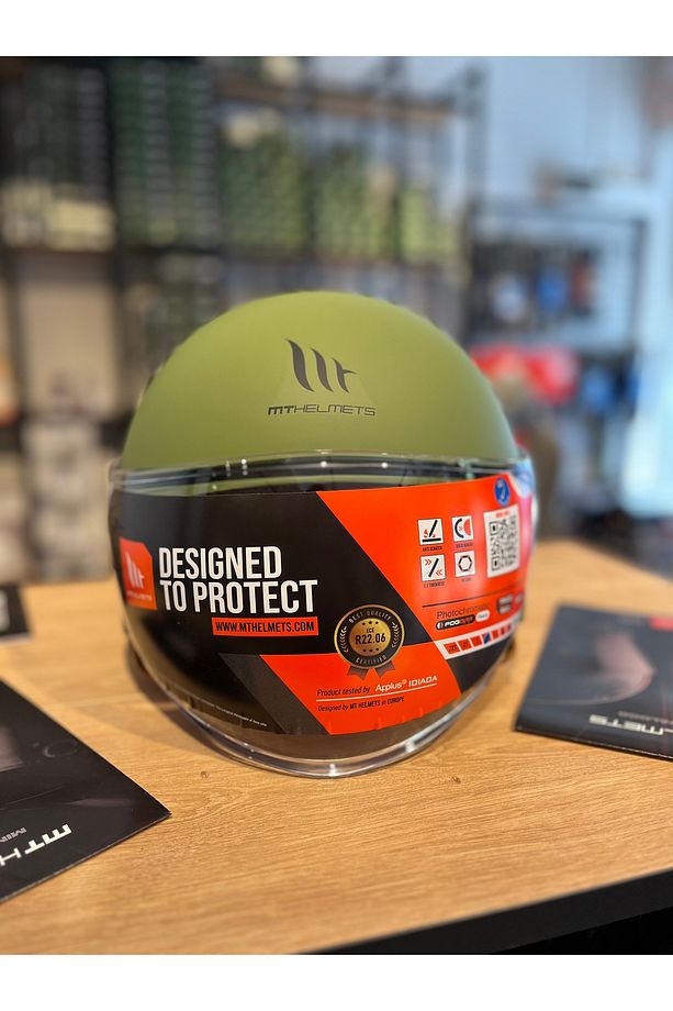 kask of501b street s solid a6 mat açık kask - 3