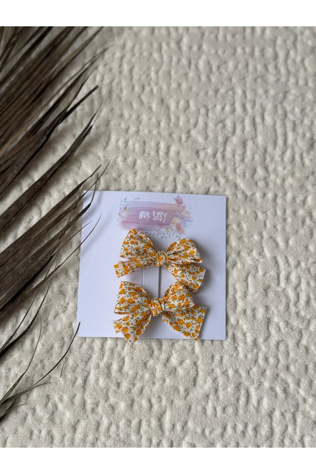 مشبك فيونكة مزدوج بنمط زهرة صغيرة مناسب للأطفال - 3