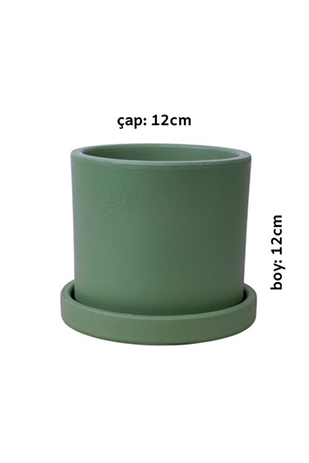 Ruby Saksı - Yeşil 12cm - 1