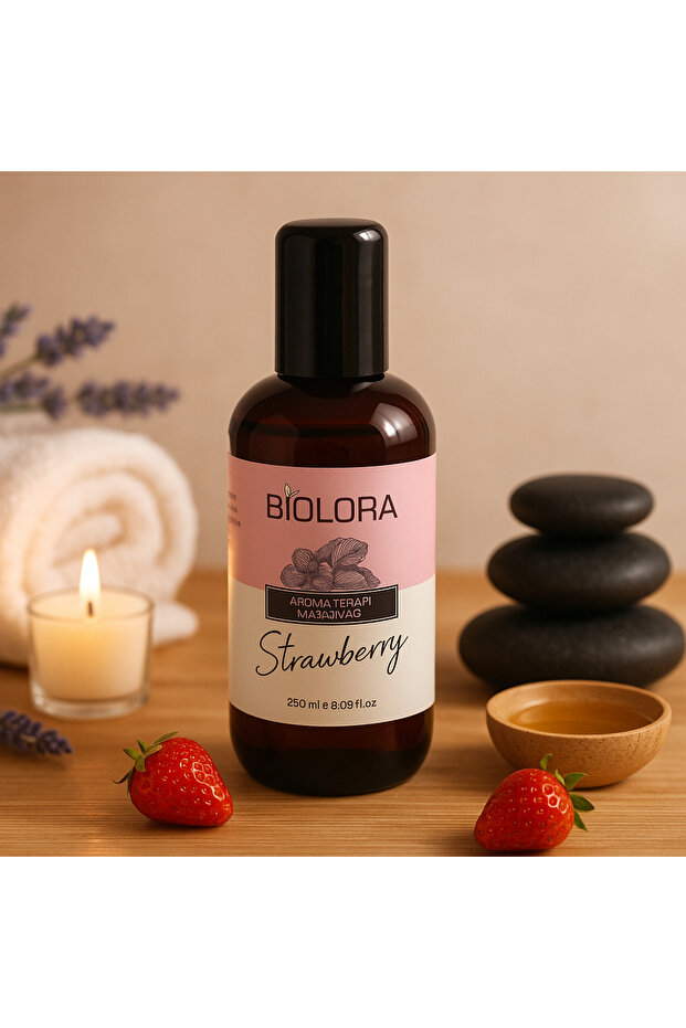Çilek Quality Aromaterapi Vücut Masaj & Spa Yağı 250ml. - 3