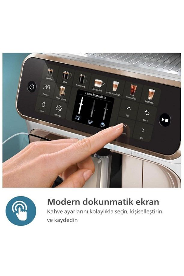 5500 Serisi Latte-espresso Sıcak Soğuk 20 Farklı Kahve Tam Otomatik Espresso Makinesi +2 kg Kahve - 4