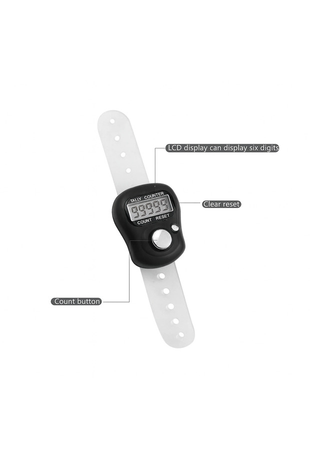 Sports Counter Chanting Ring Tasbih Electronic Tasbih Chanting Counter Digital Tasbih Pulling (1 Piece)