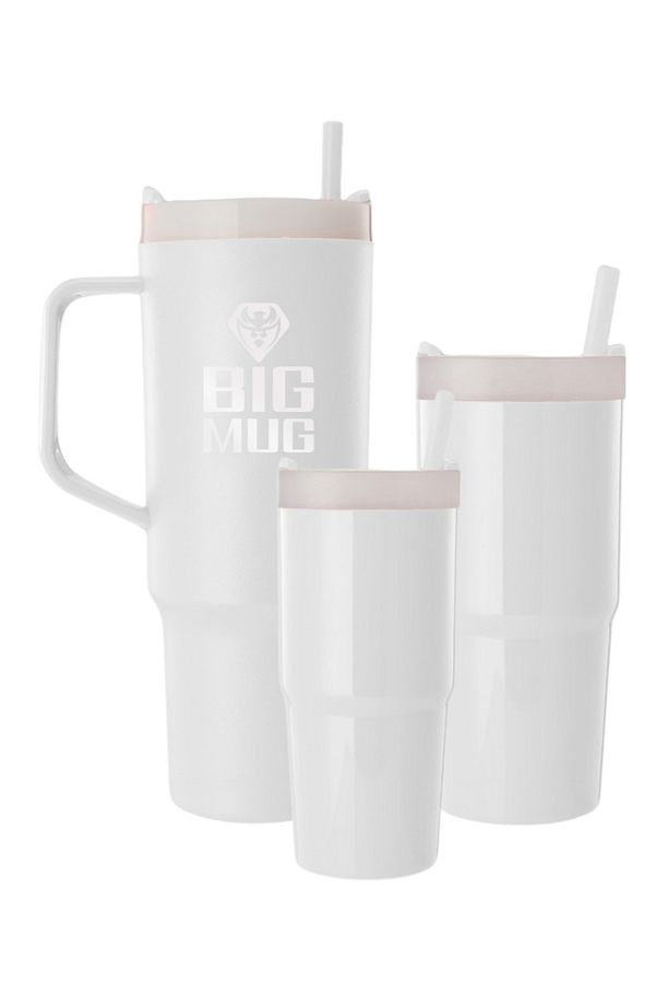 Tritan Big Family – 3'lü İç İçe Geçebilen Pipetli Bardak mug Seti - AİLE BOYU 3 LÜ MUG - 3