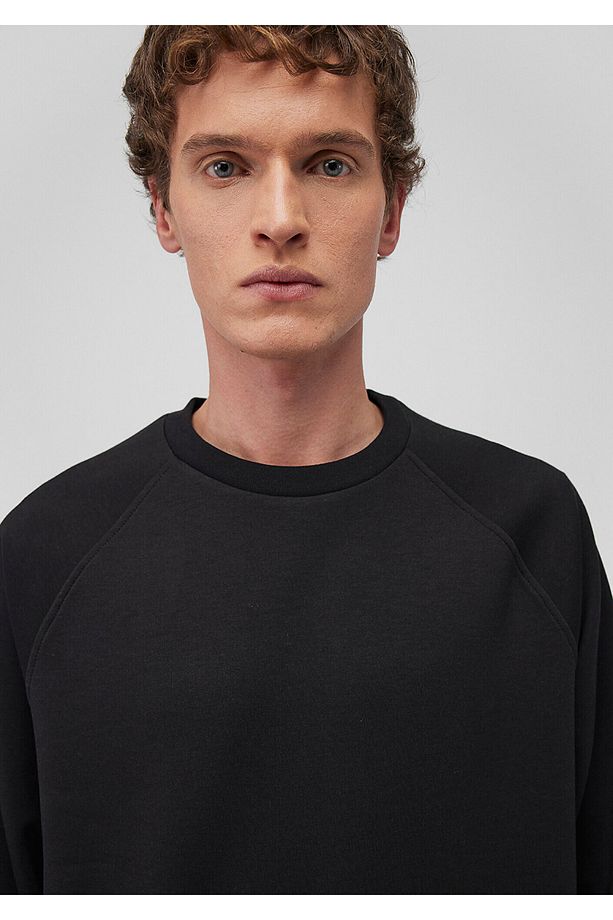 Bisiklet Yaka Siyah Basic Sweatshirt 0S10295-900 - 7