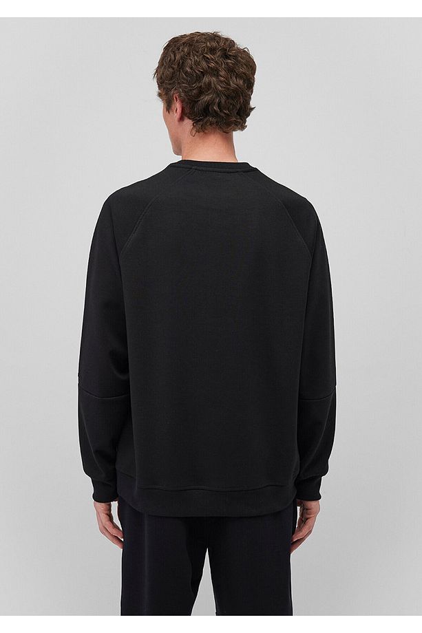 Bisiklet Yaka Siyah Basic Sweatshirt 0S10295-900 - 5
