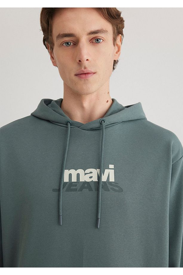 Logo Baskılı Yeşil Sweatshirt 0S10210-71577 - 6